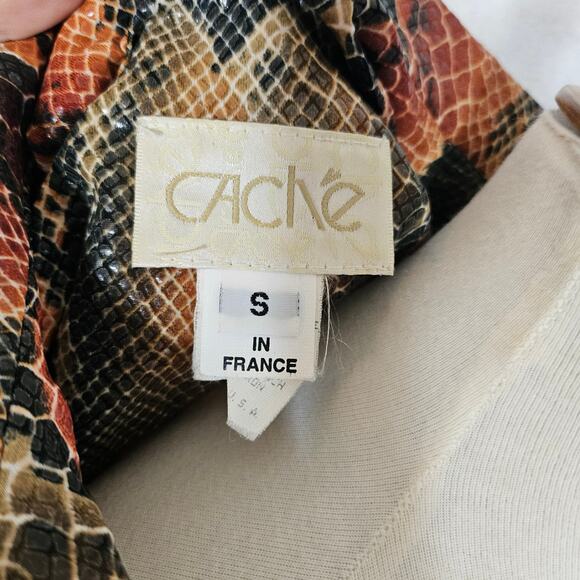 Cache Vintage Snake Print Zip Bodycon Dress - Picture 11 of 12